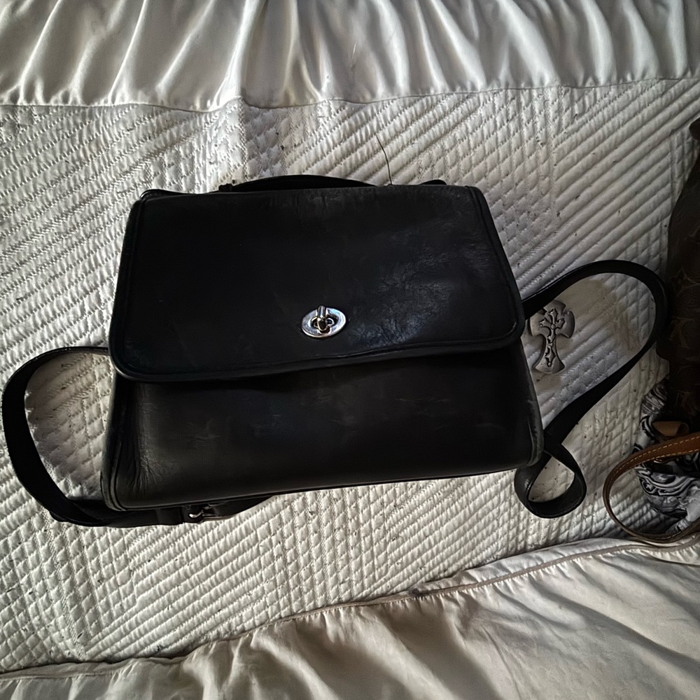 Coach Black Leather Bag